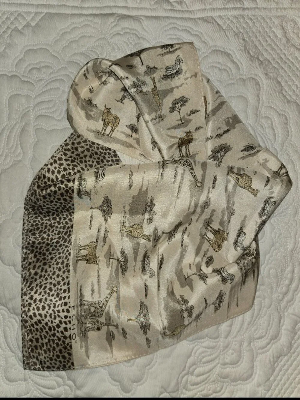 ECHO Silk Safari Animals Scarf
